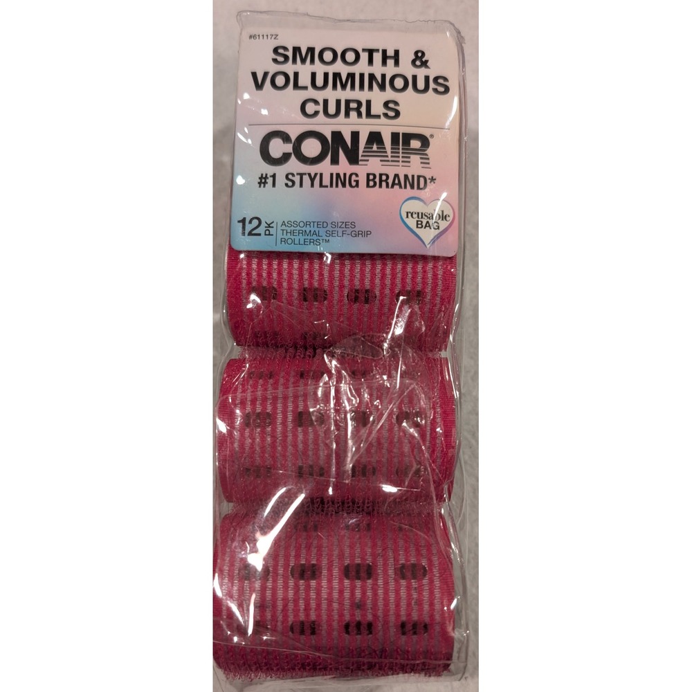 Conair Thermal Self Grip Rollers 12 Pack NIP Volumizing Curlers Y2K Hair